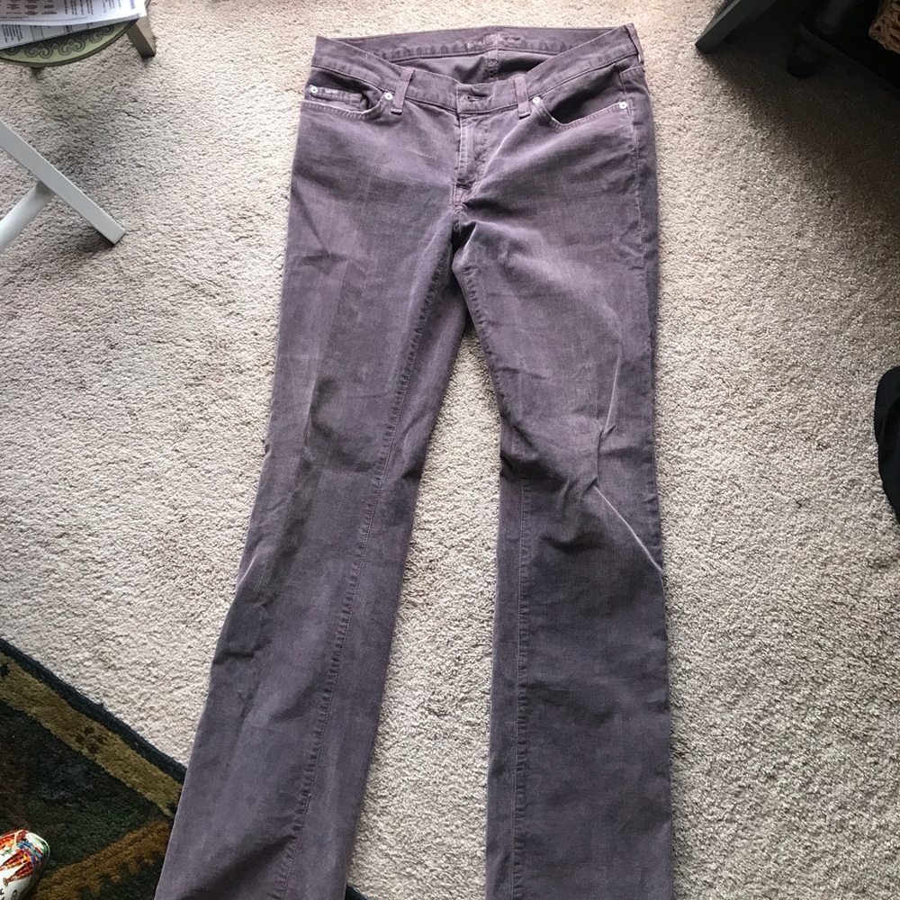 Seven for all mankind purple corduroy jeans